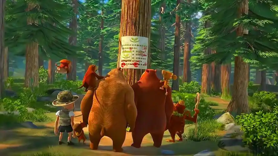 熊出没光头强和动物们立下约定保护森林不乱扔垃圾太棒了