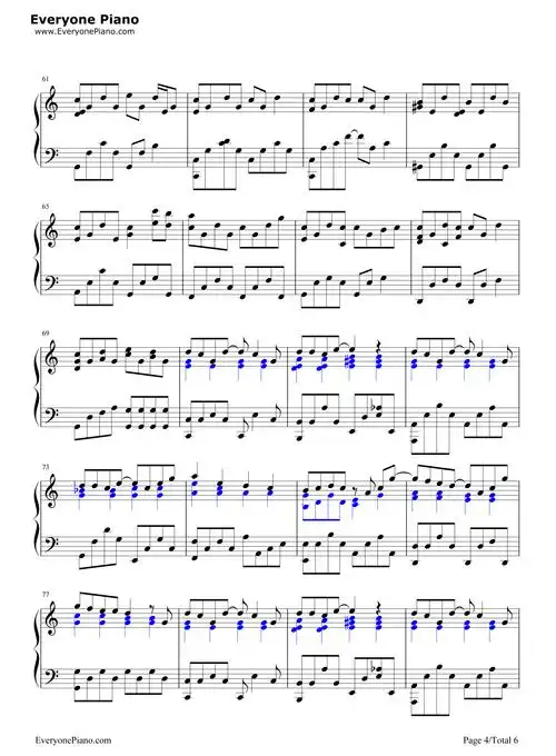 手写的从前-周杰伦五线谱预览4-钢琴谱文件(五线谱,双手简谱,数字谱