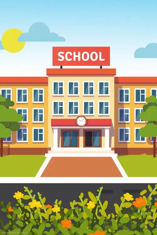 清新简约教学楼背景素材 清新 简约 教学楼 建筑 房屋 学校 校园 教室