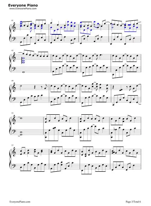 手写的从前-周杰伦五线谱预览3-钢琴谱文件(五线谱,双手简谱,数字谱